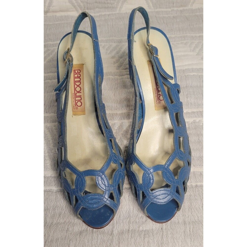 Bandolino Blue Cutout Slingback Heels